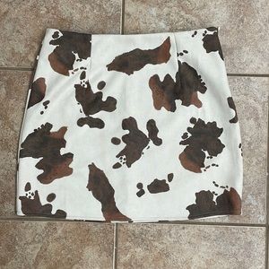 Cow Print Skirt